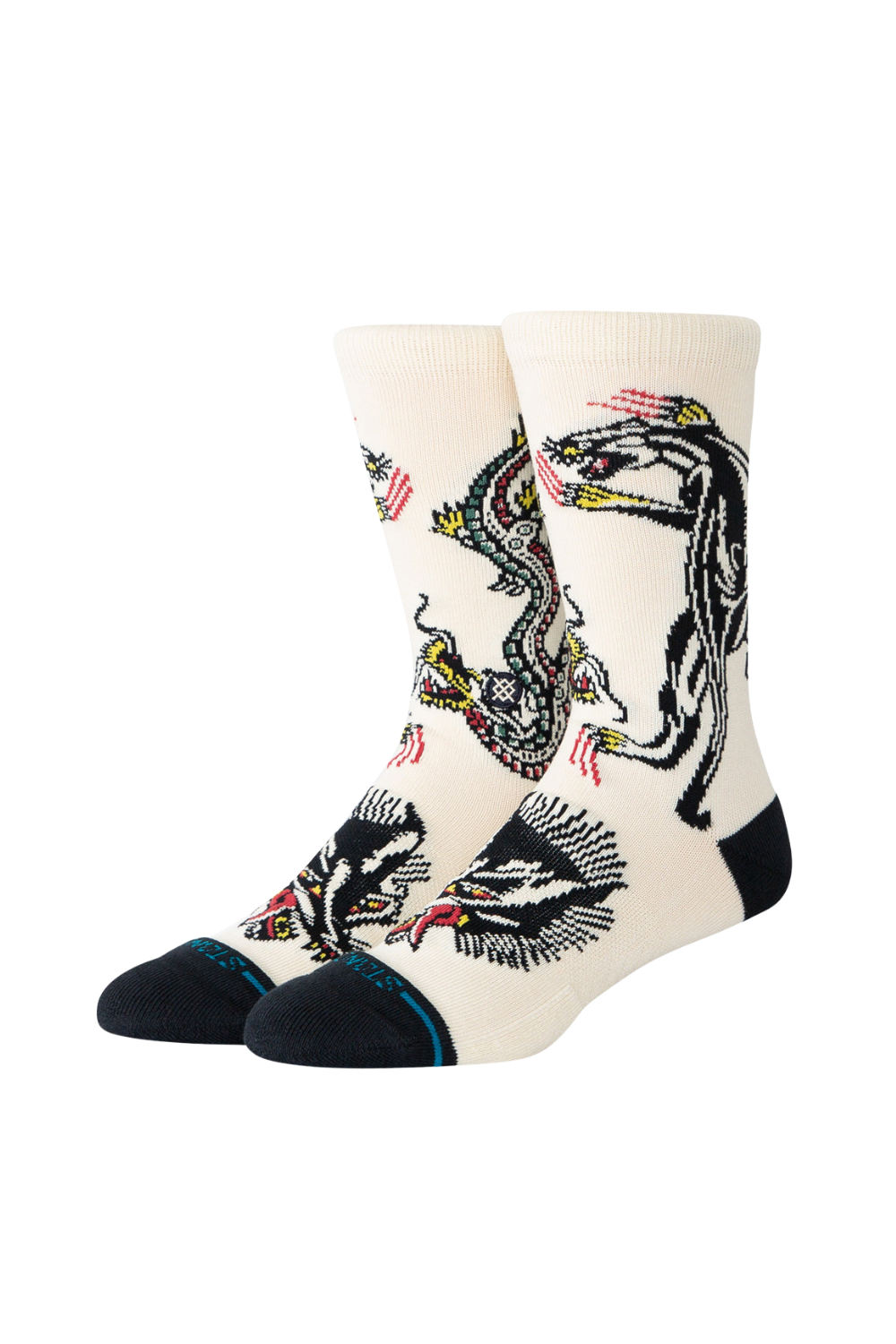 Stance Battle Crew Socks Cream