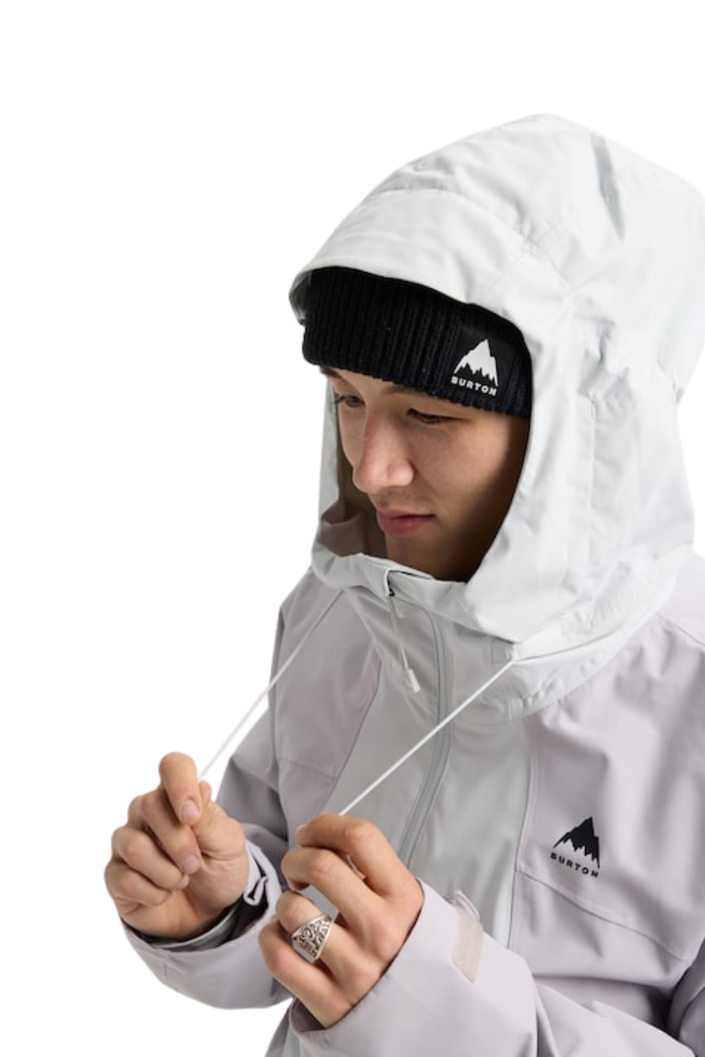 Burton Mens Reserve 2L Snow Shell Jacket Gray Cloud/Washed Lavender