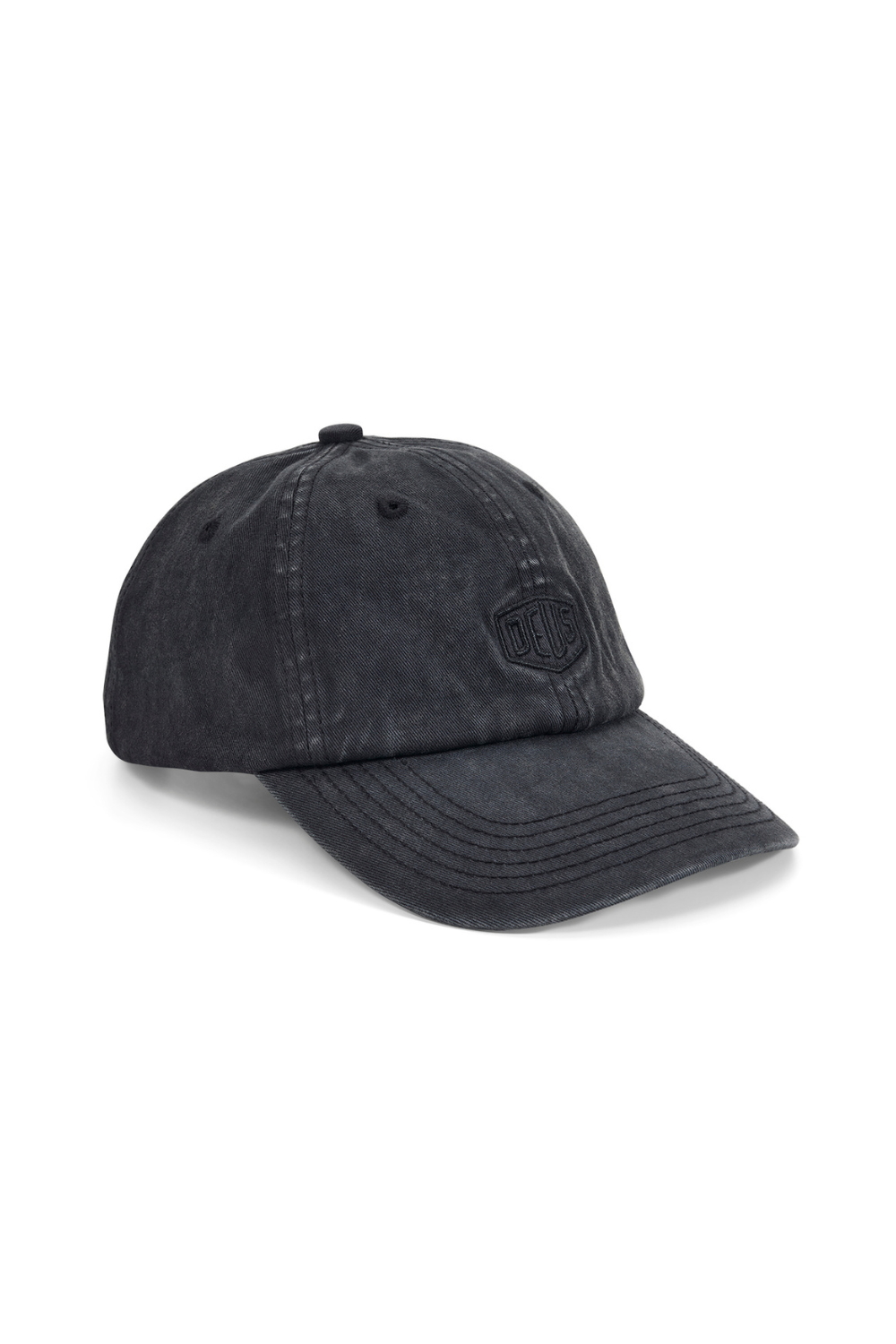 Deus Shield Garment Dyed Dad Cap Black