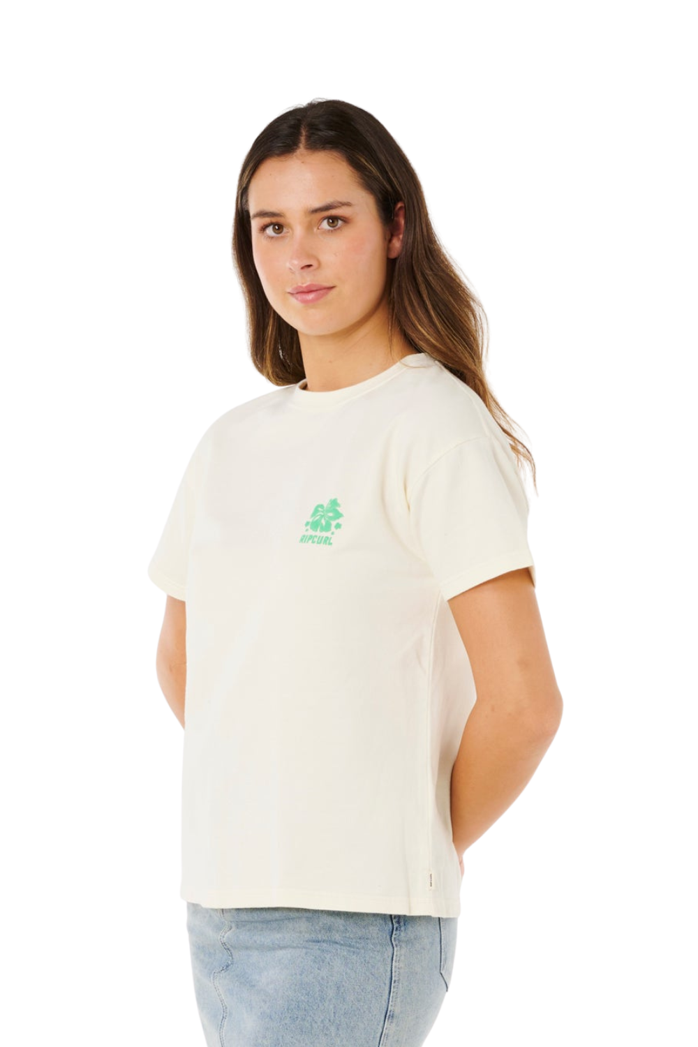 Rip Curl Surf Puff Party Pack Womens Relaxed T-Shirt Bone