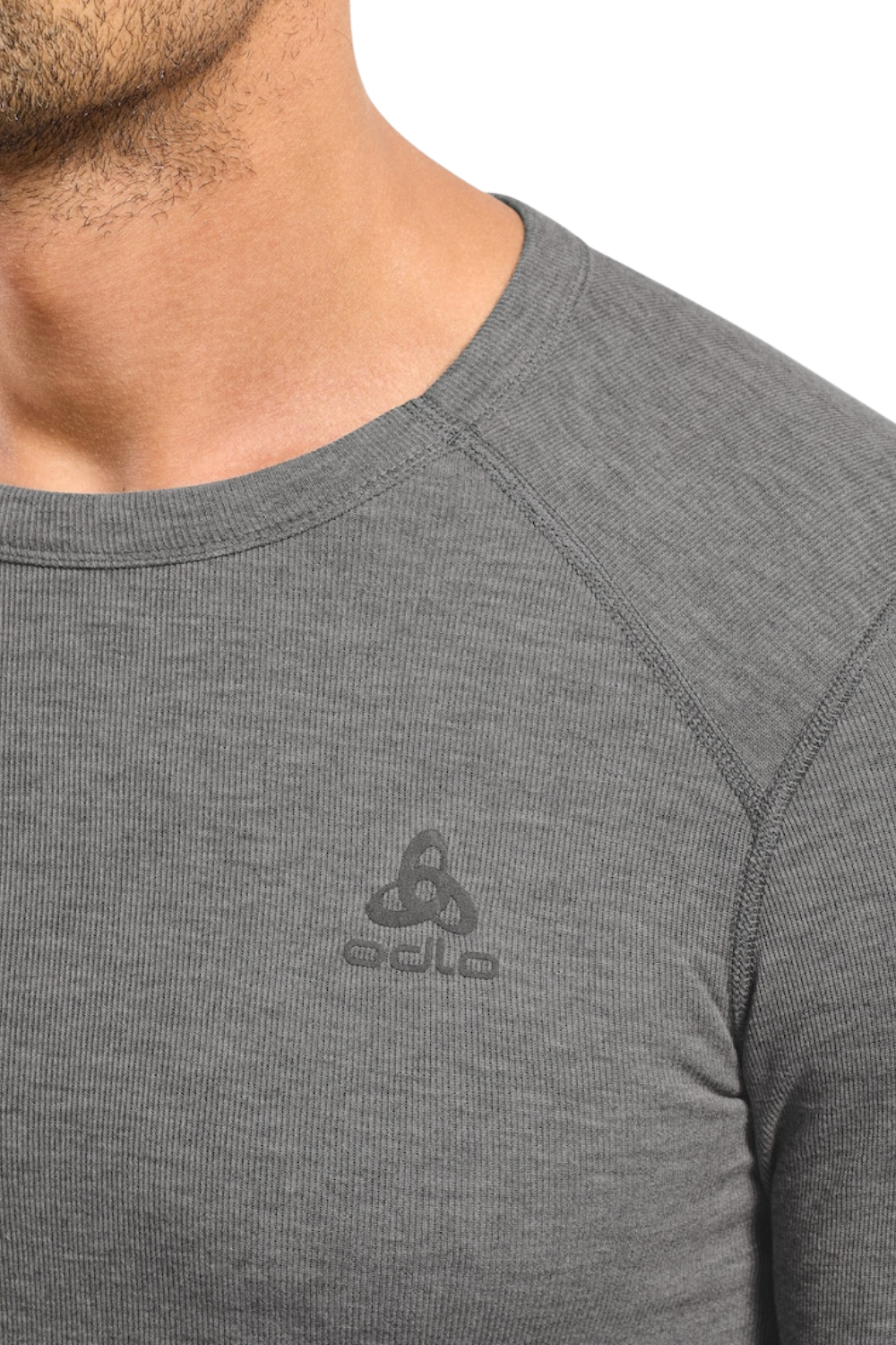 Odlo Active Warm Mens Base Layer Top Steel Grey Melange