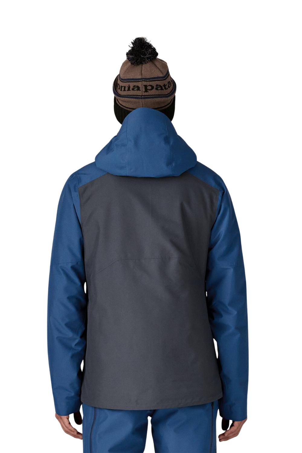 Patagonia Mens Insulated Powder Town Snow Jacket Smolder Blue/Clement Blue