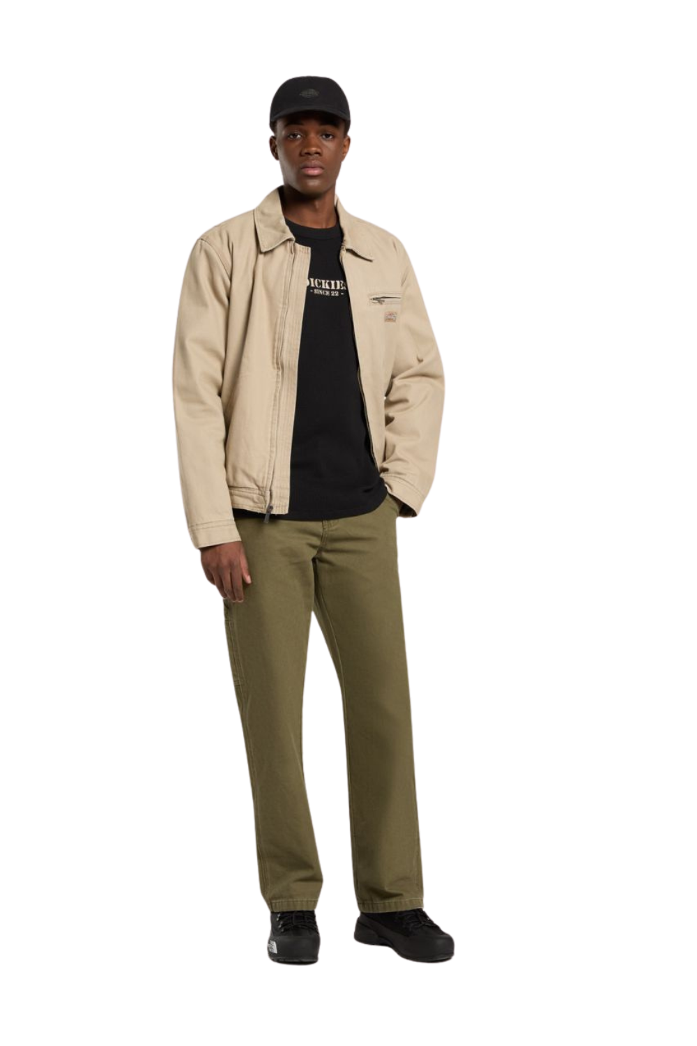 Dickies Heavy Weight Waffle Long Sleeve T-Shirt Black