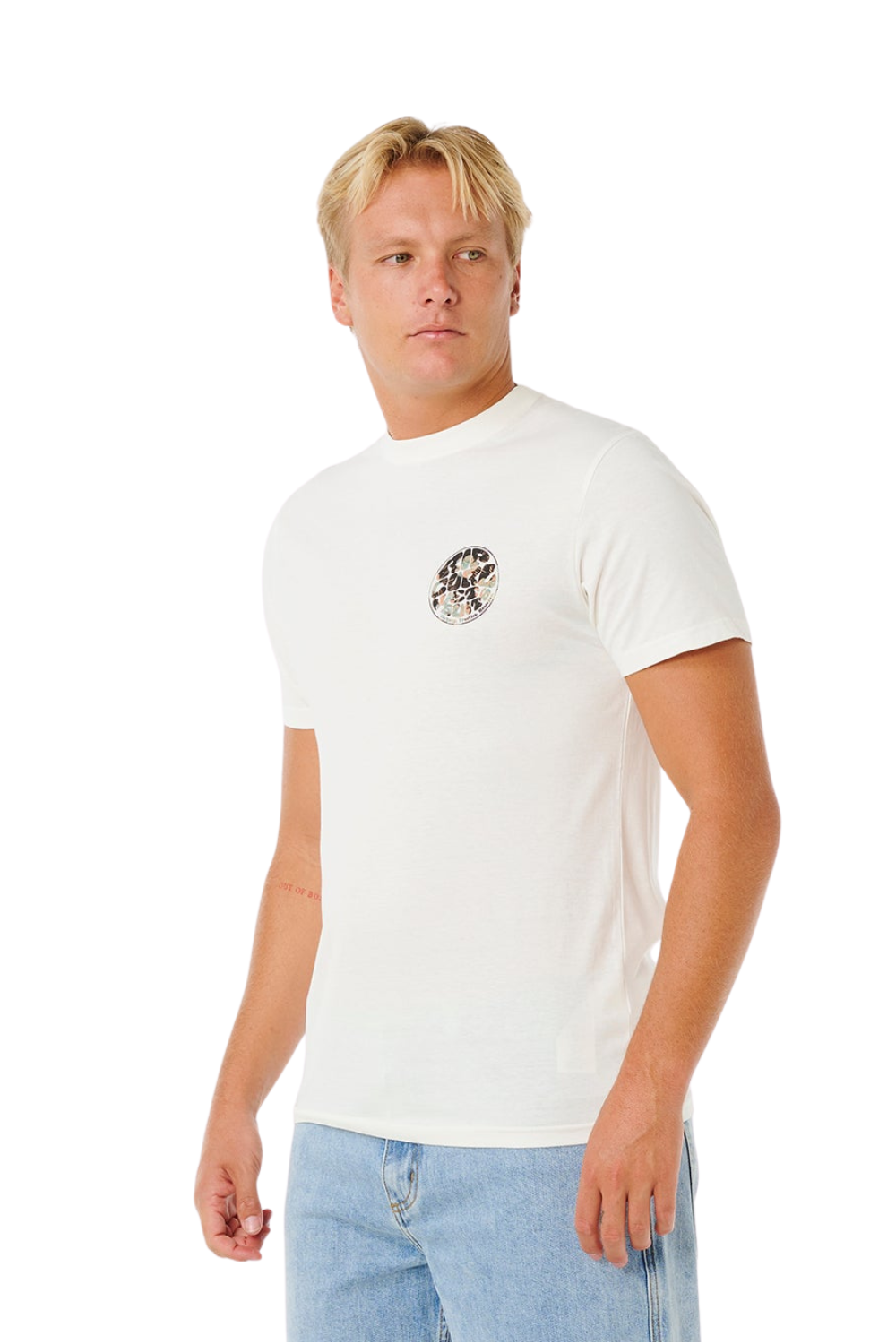 Rip Curl Wettie Passage Icon Mens T-Shirt Bone