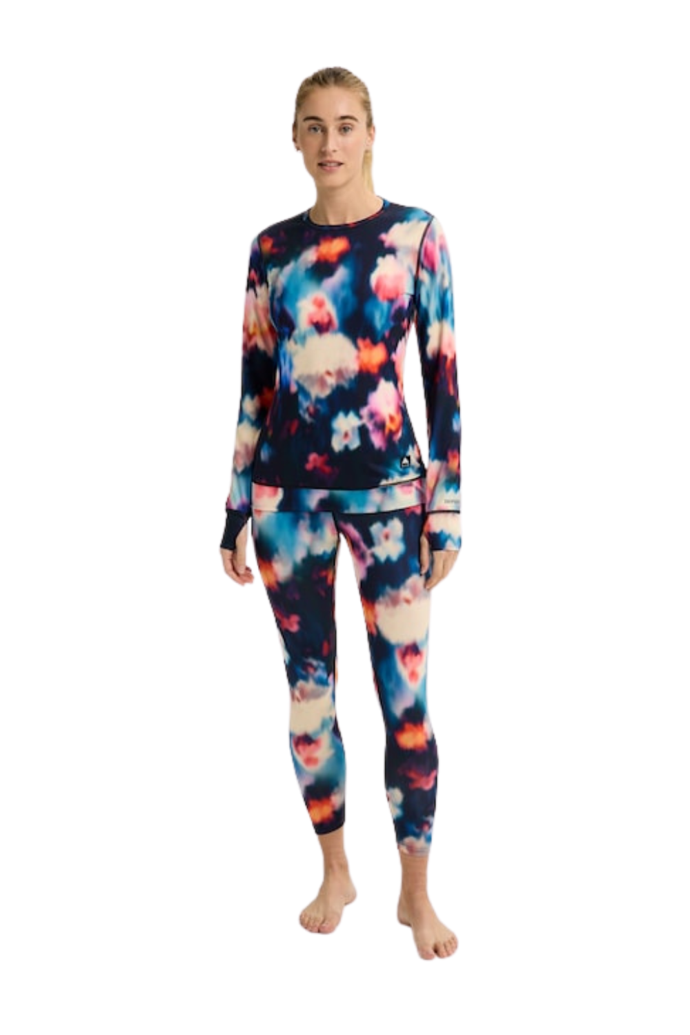 Burton Womens Midweight Base Layer Crewneck Floral Blur