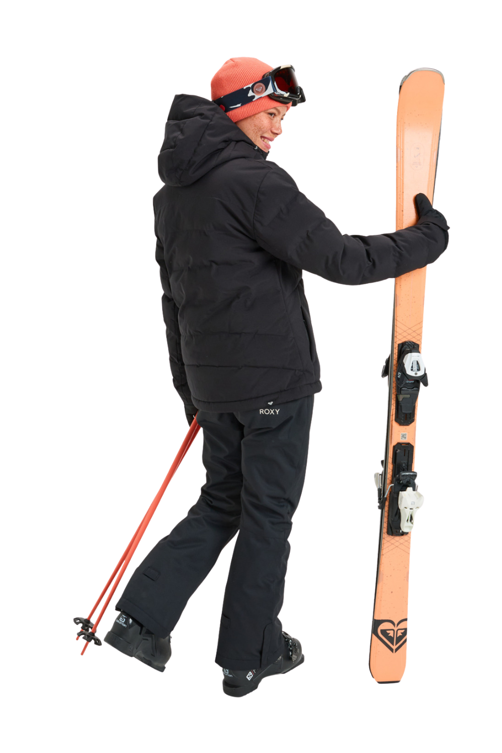 Roxy Womens Snowyhill 10K Puffy Technical Snow Jacket True Black