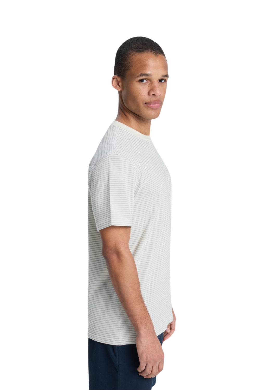 Quiksilver Lopaz Striped Pocket Mens T-Shirt Snow White Lopaz Stripes