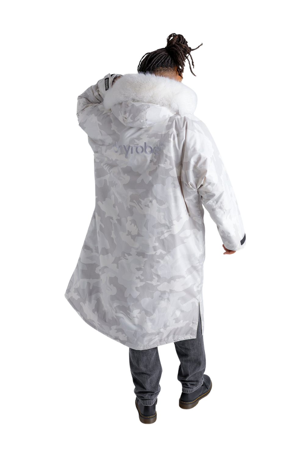 Dryrobe Adults Alpine Advance Long Sleeve Changing Robe White Camo