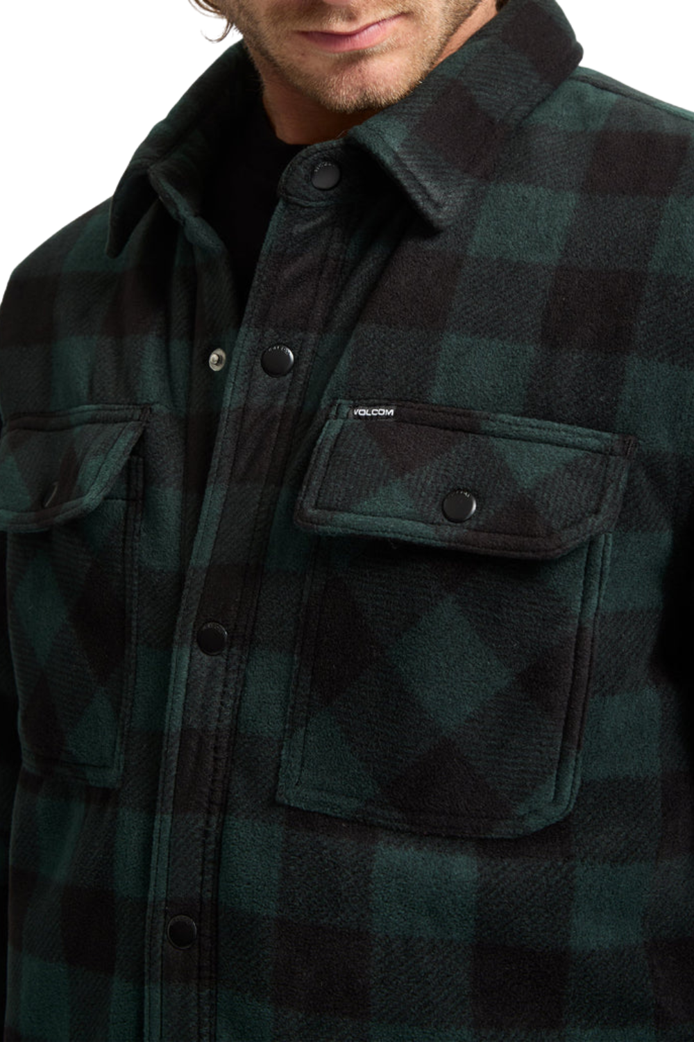 Volcom Bowered Fleece Overshirt Scarab