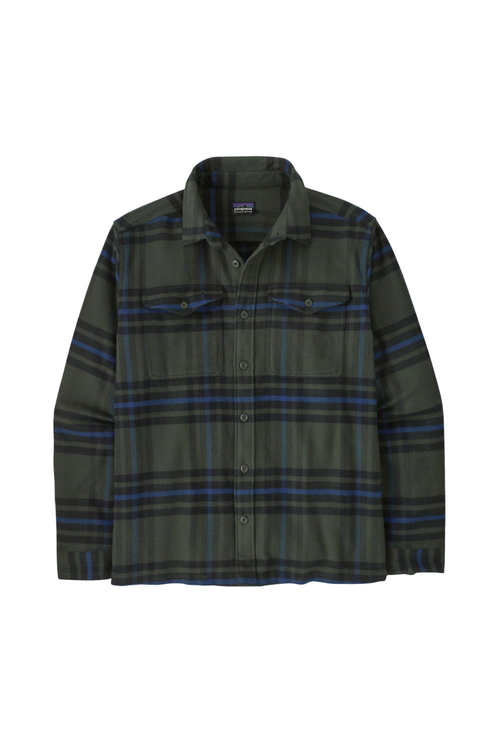 Patagonia Mens Fjord Flannel Shirt Old Growth Green