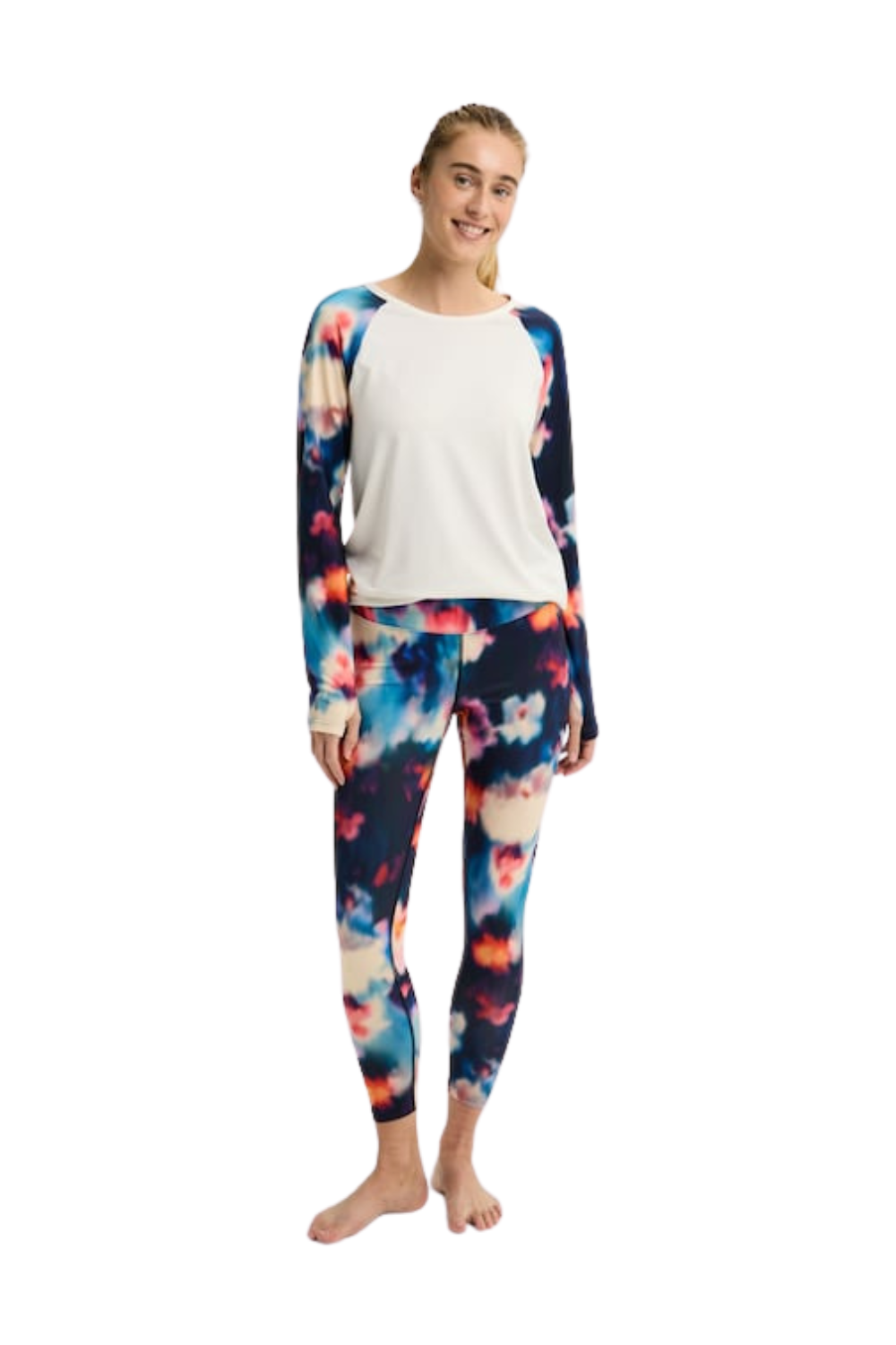 Burton Womens Midweight Base Layer Pants Floral Blur
