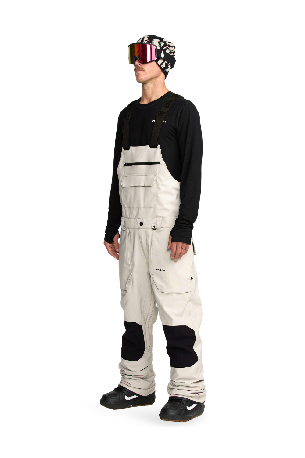 Volcom Roan Bib Overall Snow Pants Stone