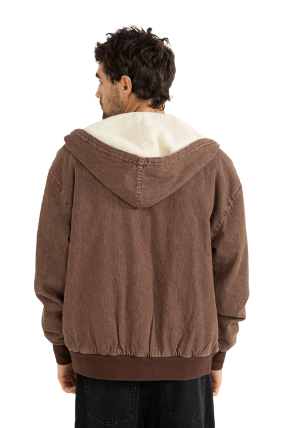 Rhythm Insulated Denim Work Jacket Washed Brown