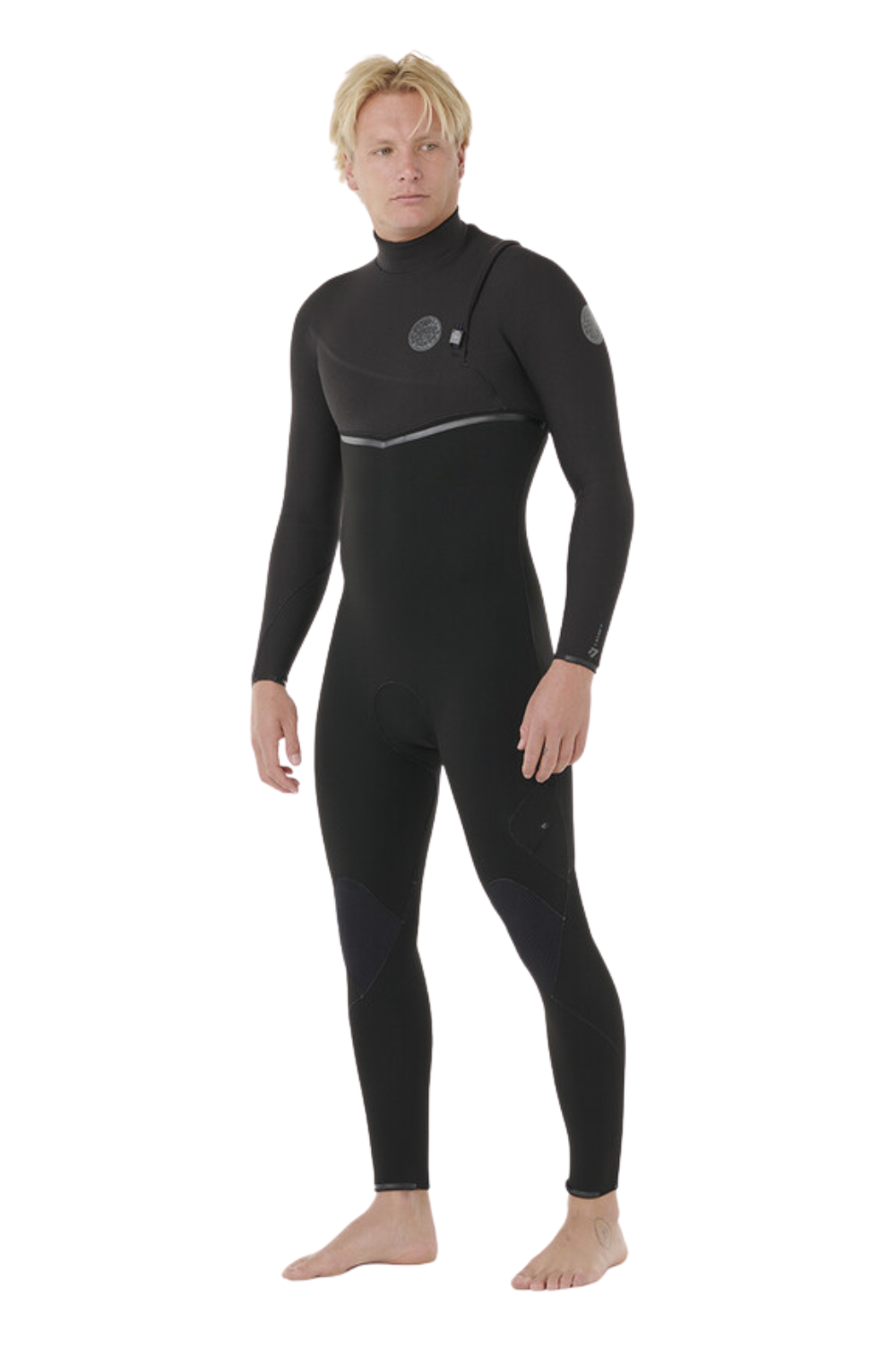 Rip Curl Mens E Bomb 5/3mm Zip Free Wetsuit Black