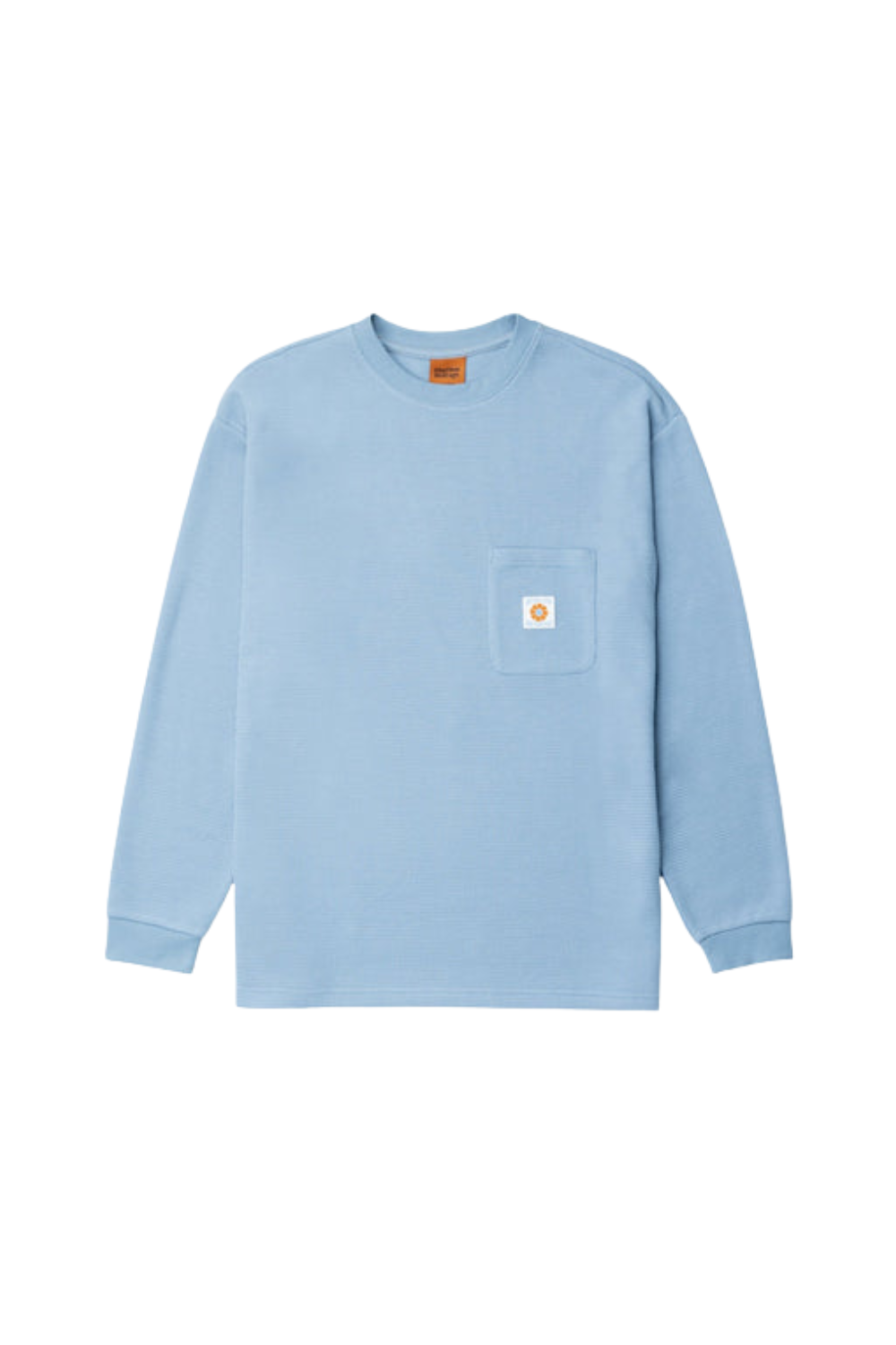 Rhythm Vintage Pocket Waffle Knit Long Sleeve T-Shirt Slate