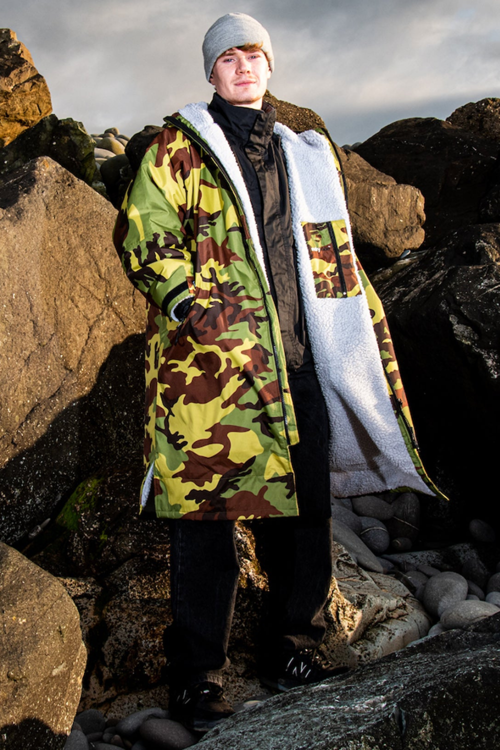 Dryrobe Remix Long Sleeve Camo / Grey / Green