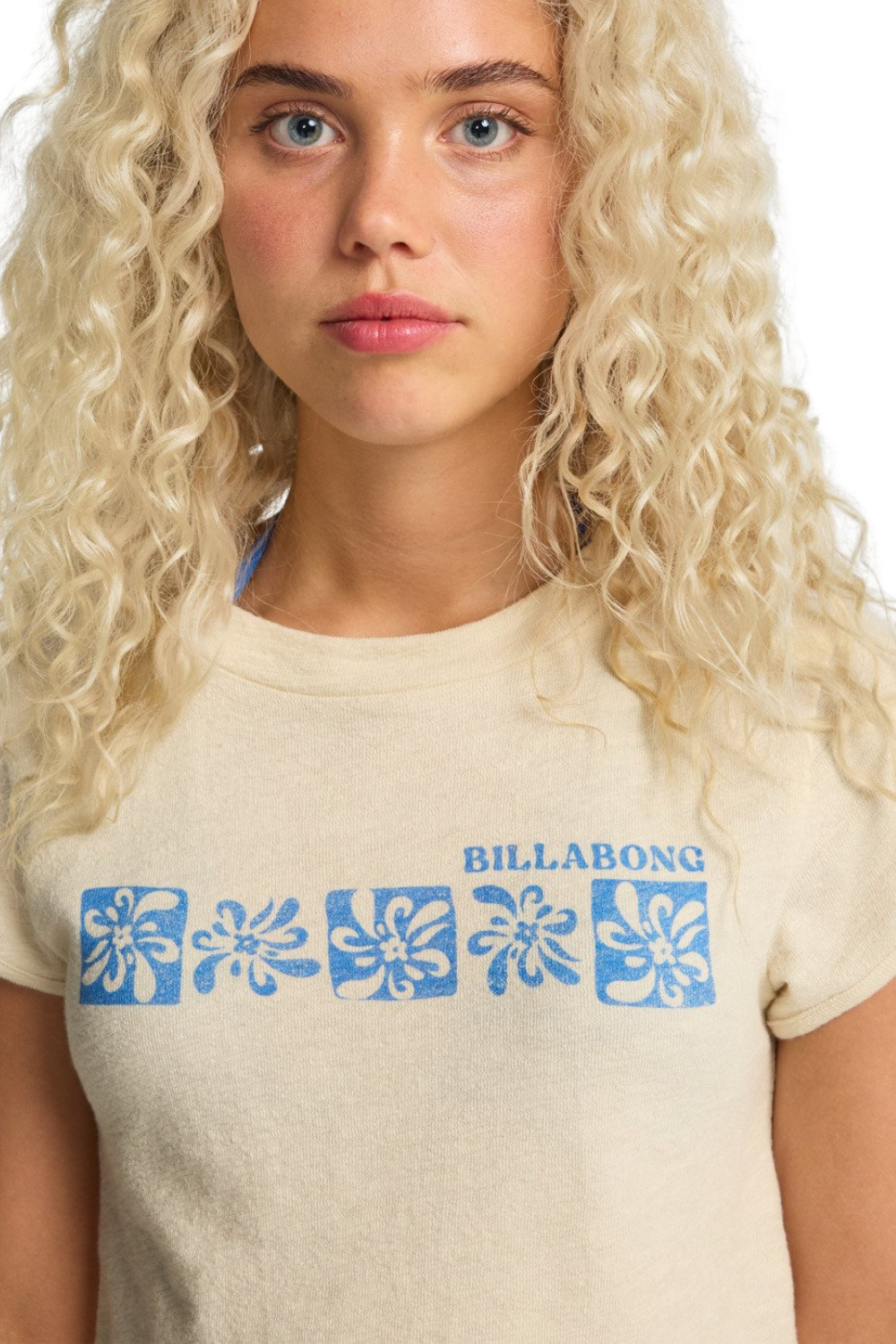 Billabong Baby Tee Womens Cropped T-Shirt White Cap