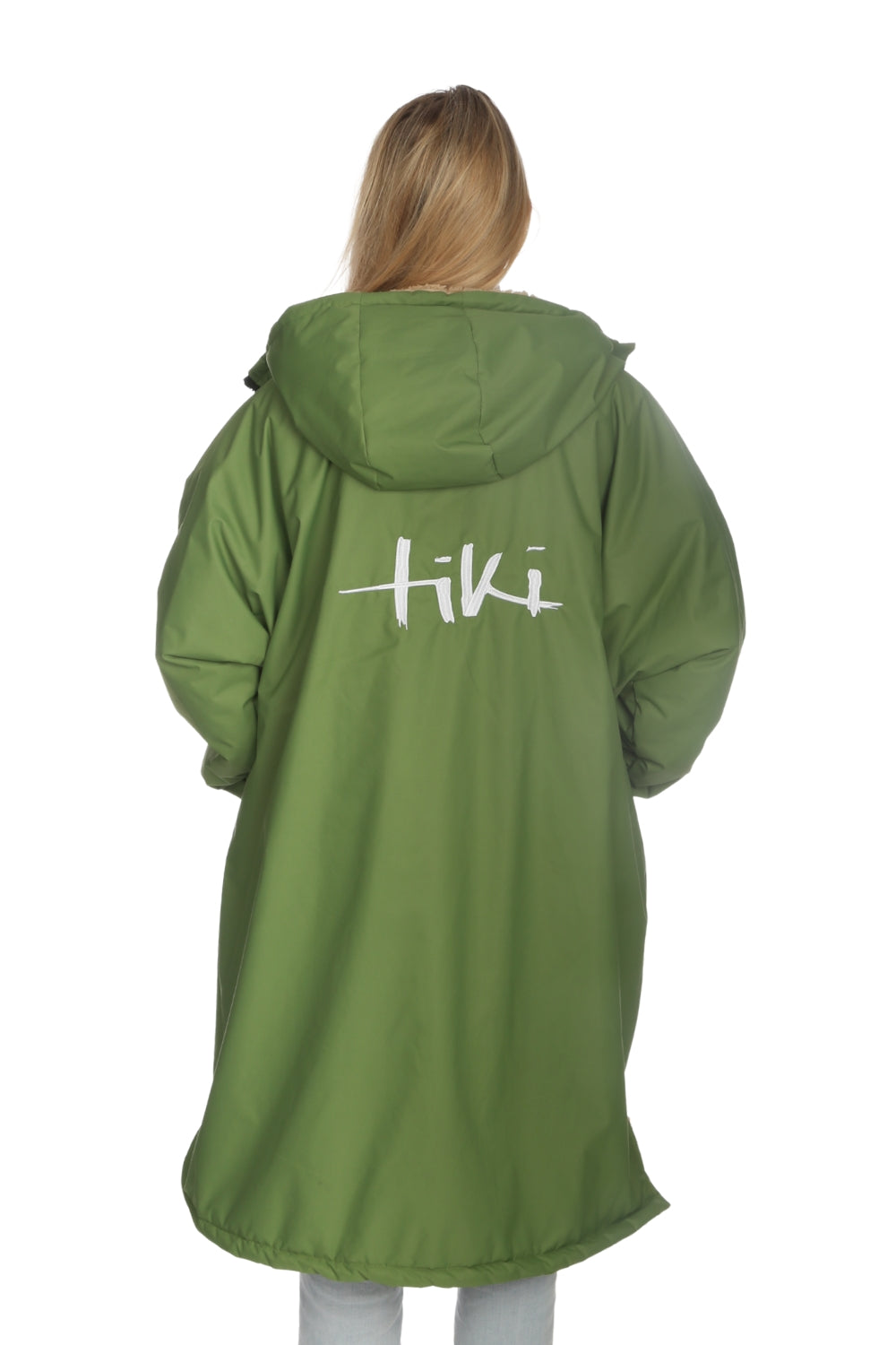Tiki Tech Robe Green With Taupe Lining