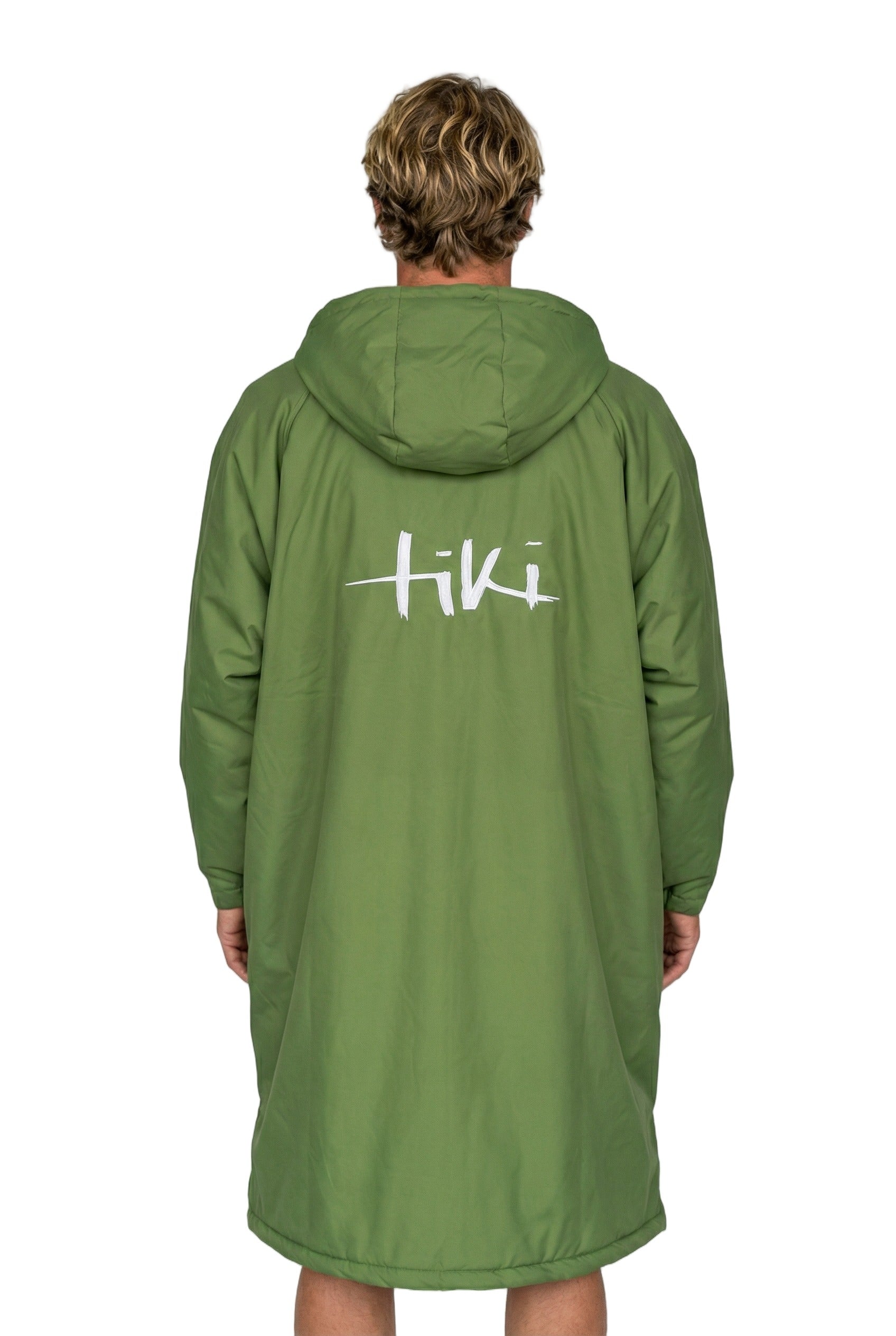 Tiki Tech Robe Green With Taupe Lining