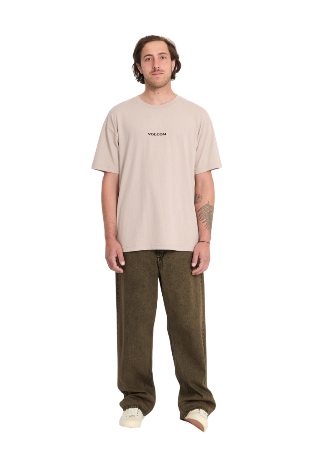 Volcom Stone Mens T-Shirt Bark Brown