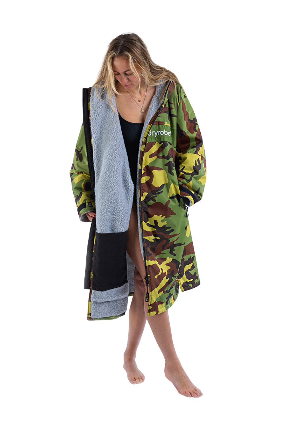Dryrobe Remix Long Sleeve Camo / Grey / Green
