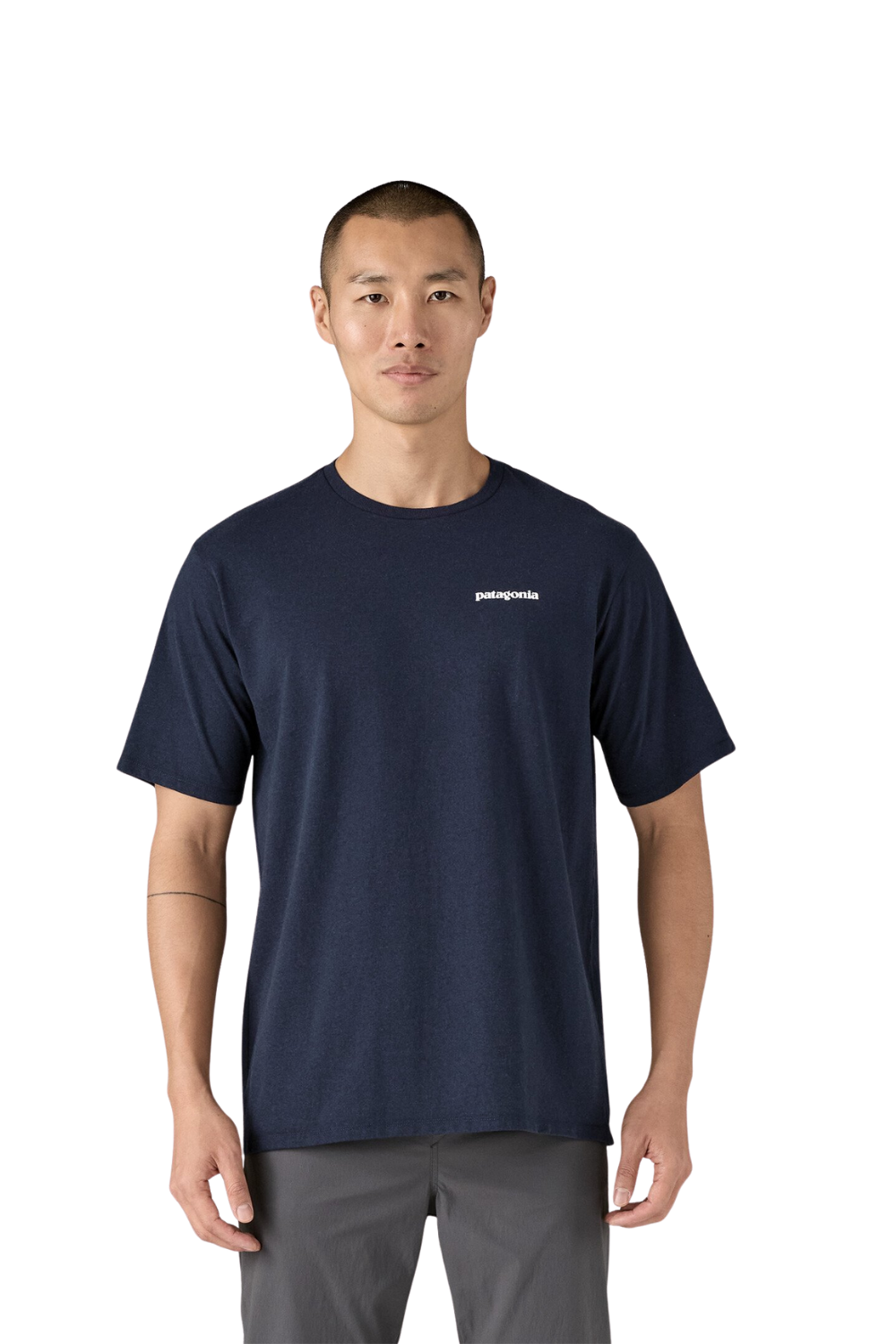 Patagonia Mens P-6 Logo Responsibili T-Shirt New Navy