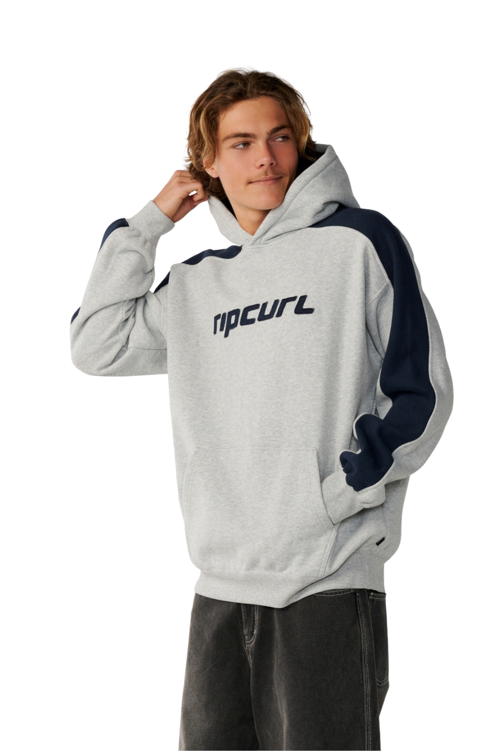 Rip Curl Archive Mens Panel Hoodie Grey Marle