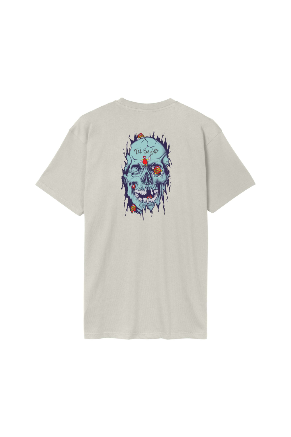 Santa Cruz Dot Dudes Mens T-Shirt Warm Grey
