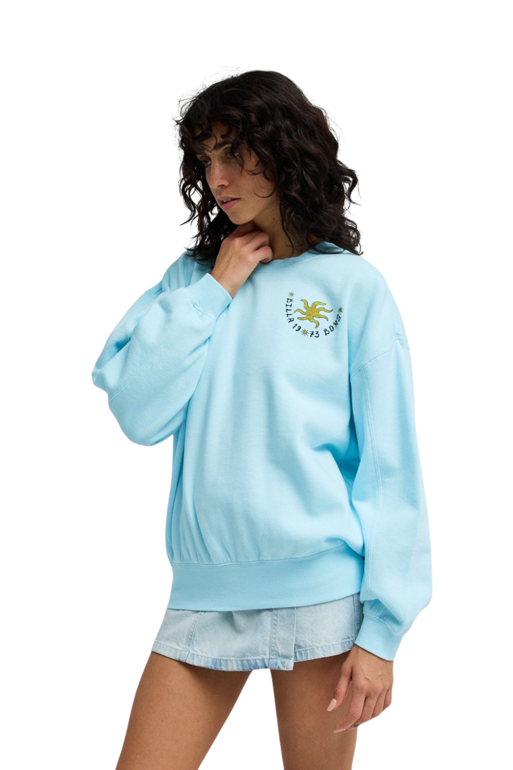 Billabong Sunset Rider Kendal Womens Crewneck Sweatshirt Clearwater