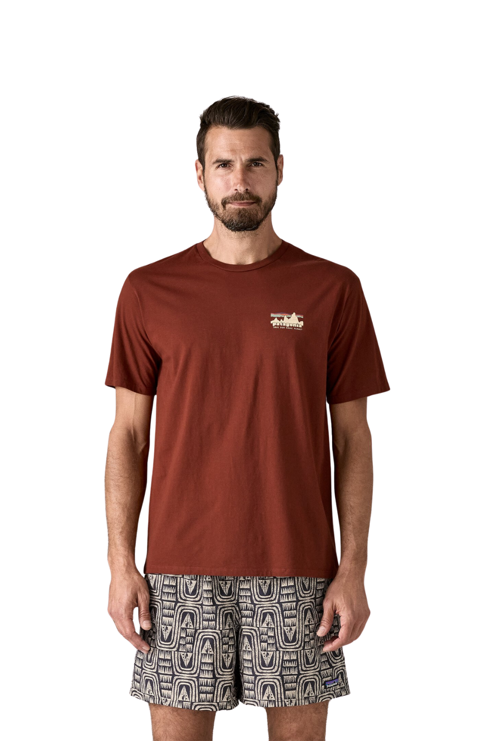 Patagonia Mens '73 Skyline Organic T-Shirt Dried Vanilla