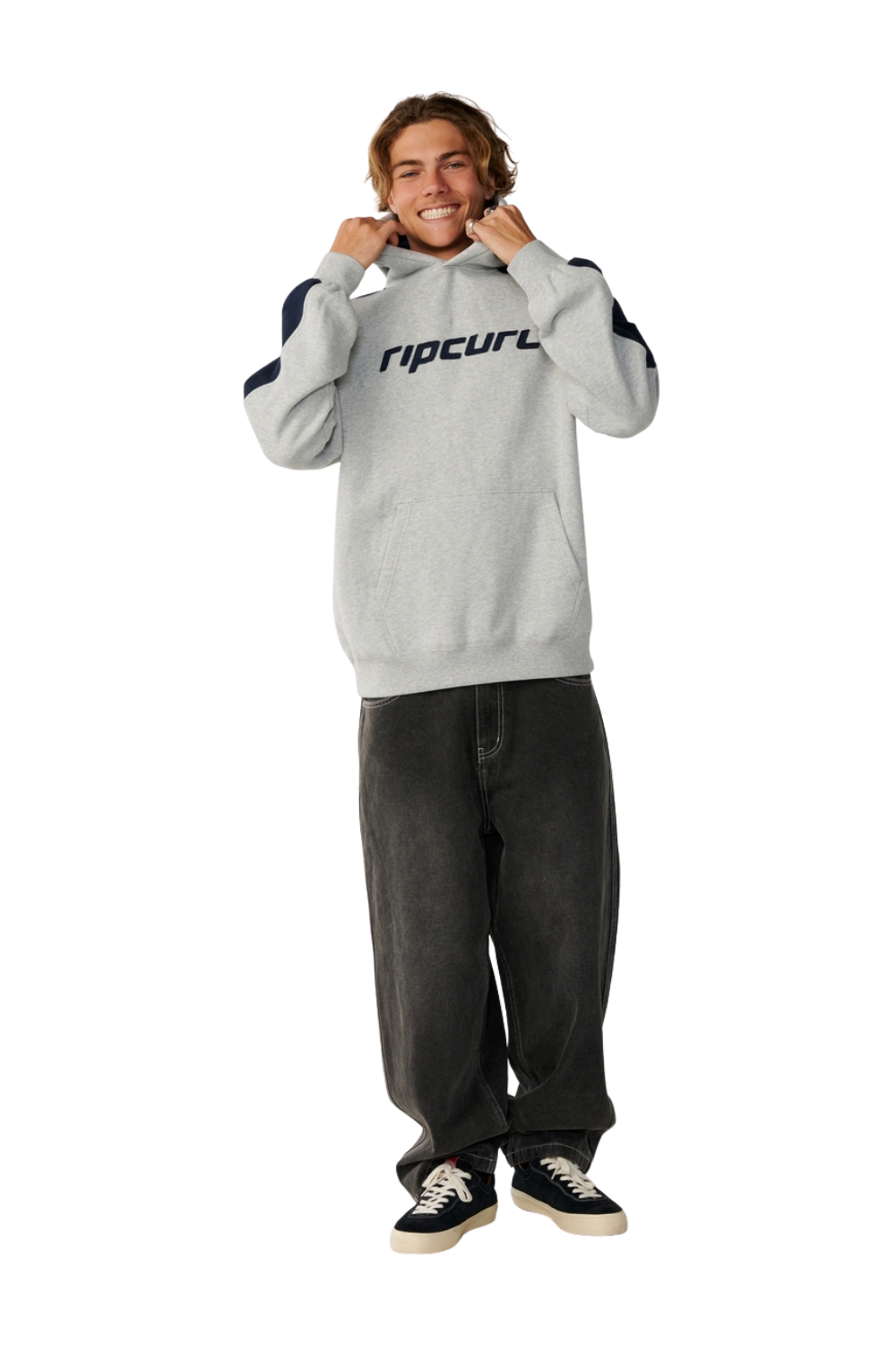 Rip Curl Archive Mens Panel Hoodie Grey Marle