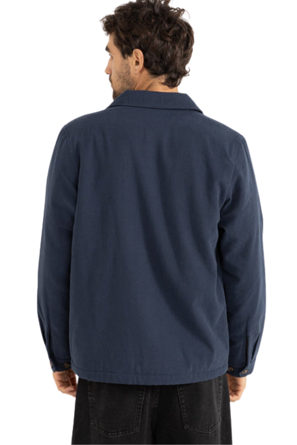 Rhythm Sherpa Lined Work Long Sleeve Shirt Navy