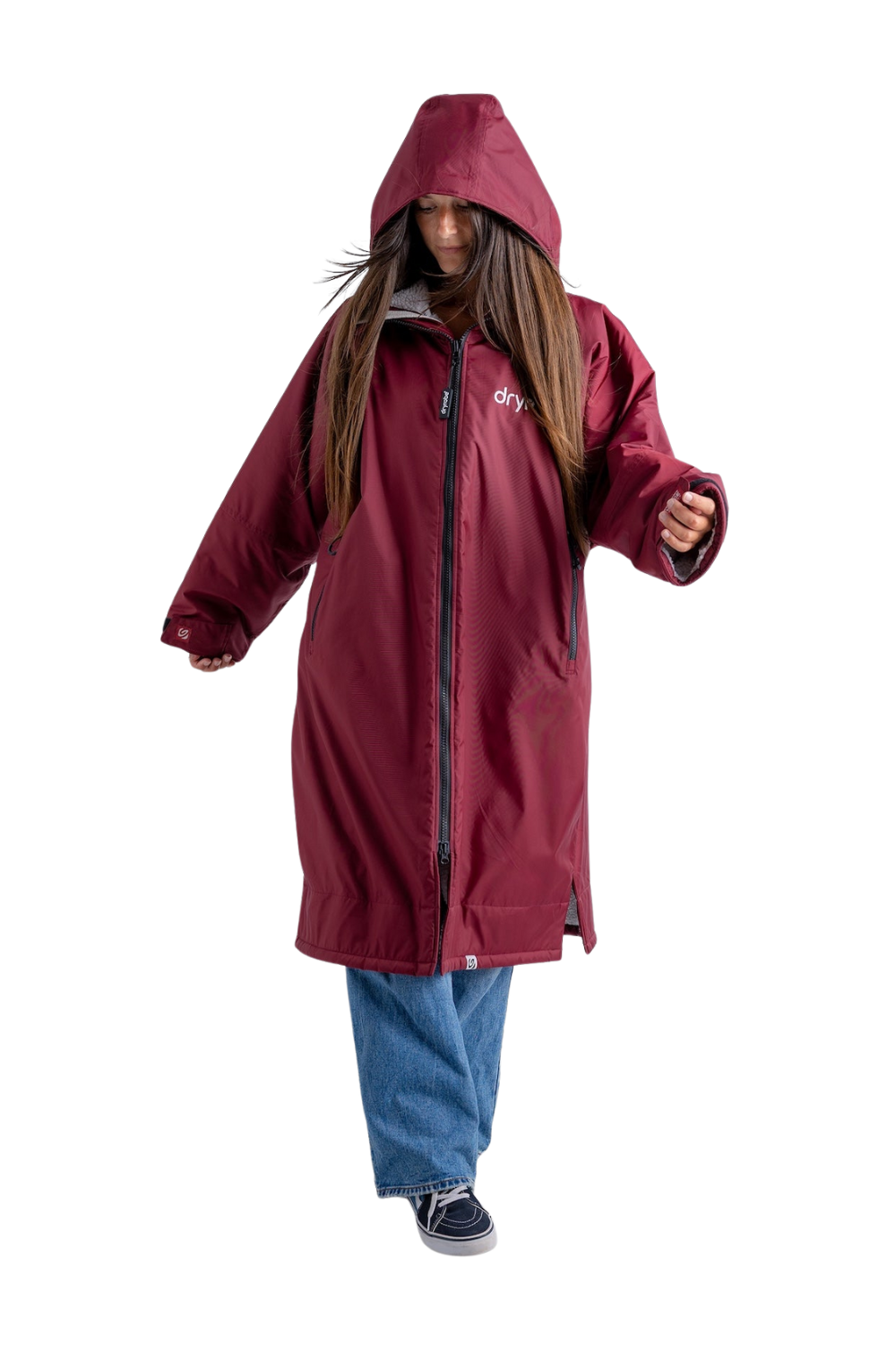 Dryrobe Advance Long Sleeve Burgundy / Grey