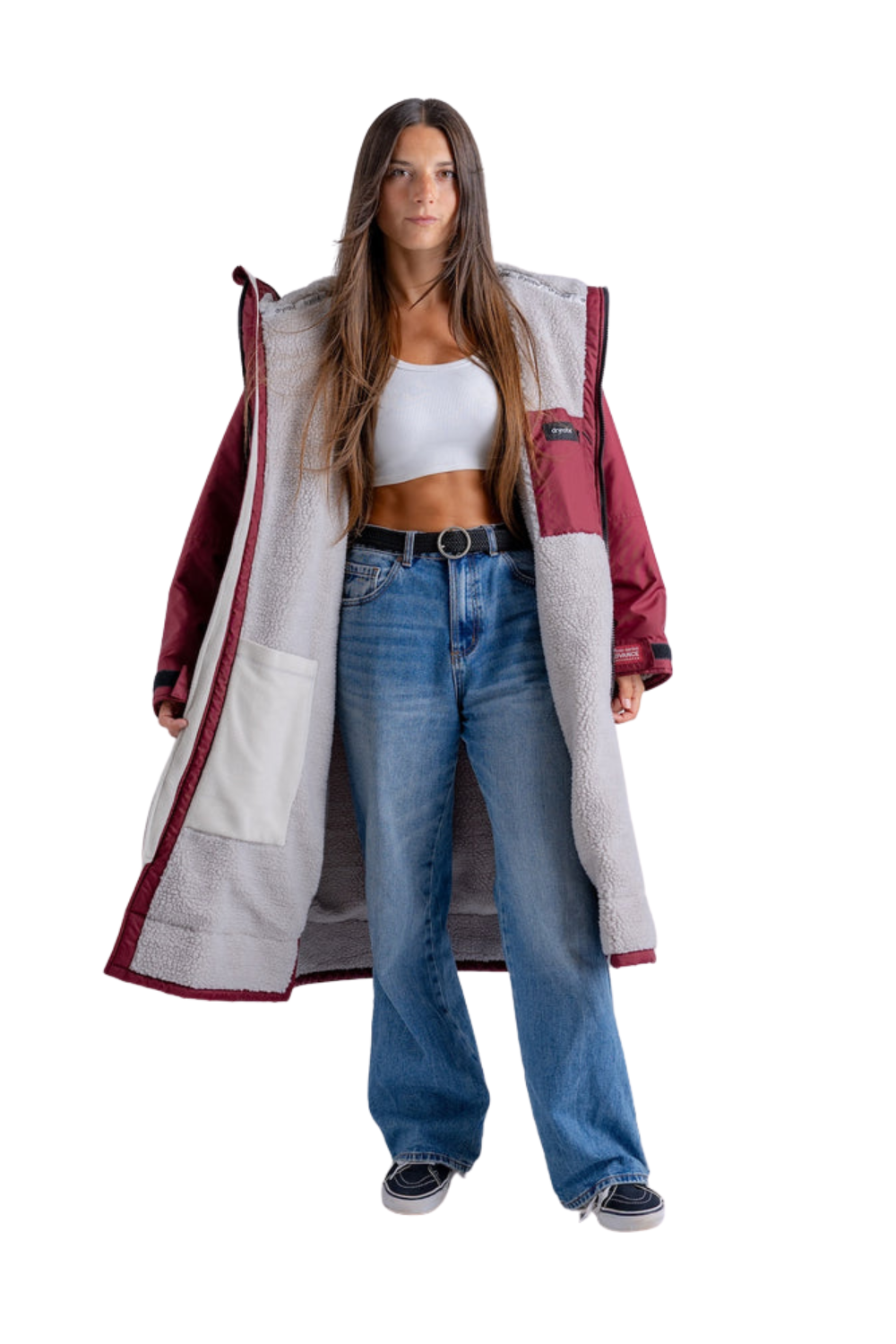 Dryrobe Advance Long Sleeve Burgundy / Grey