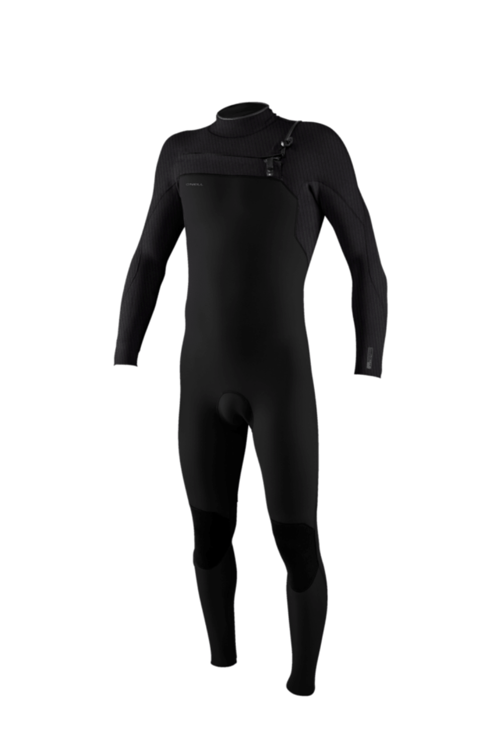 O'Neill Mens Hyperfreak 4/3+ Chest Zip Wetsuit Black Tempered Steel