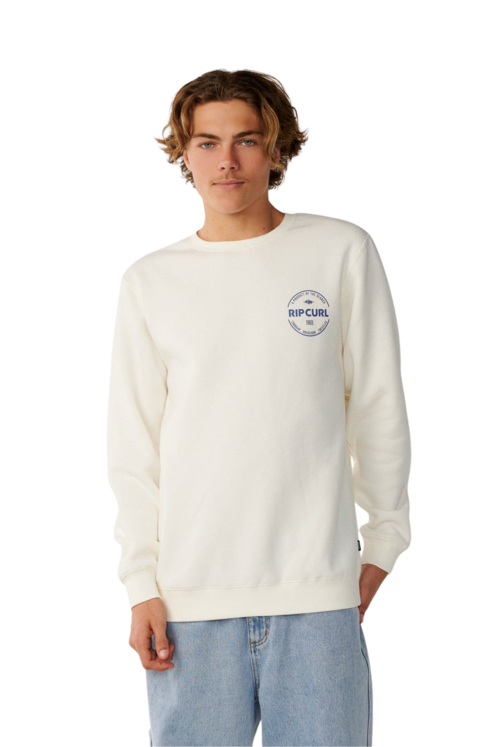 Rip Curl Staple Mens Crew Bone