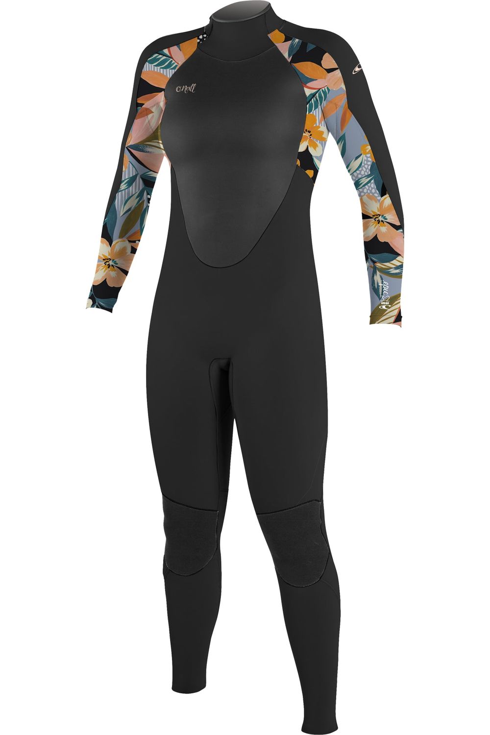 O'Neill Epic Women's Wetsuit 3/2 With Back Zip in Black & Demiflor