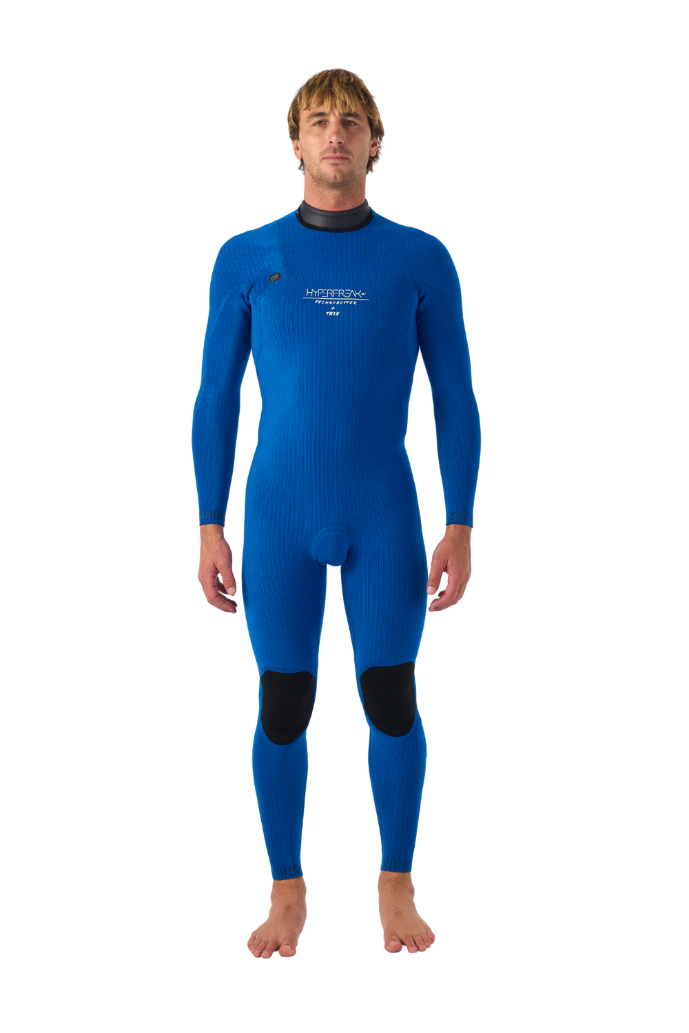 O'Neill Mens Hyperfreak 4/3+ Chest Zip Wetsuit Black Tempered Steel