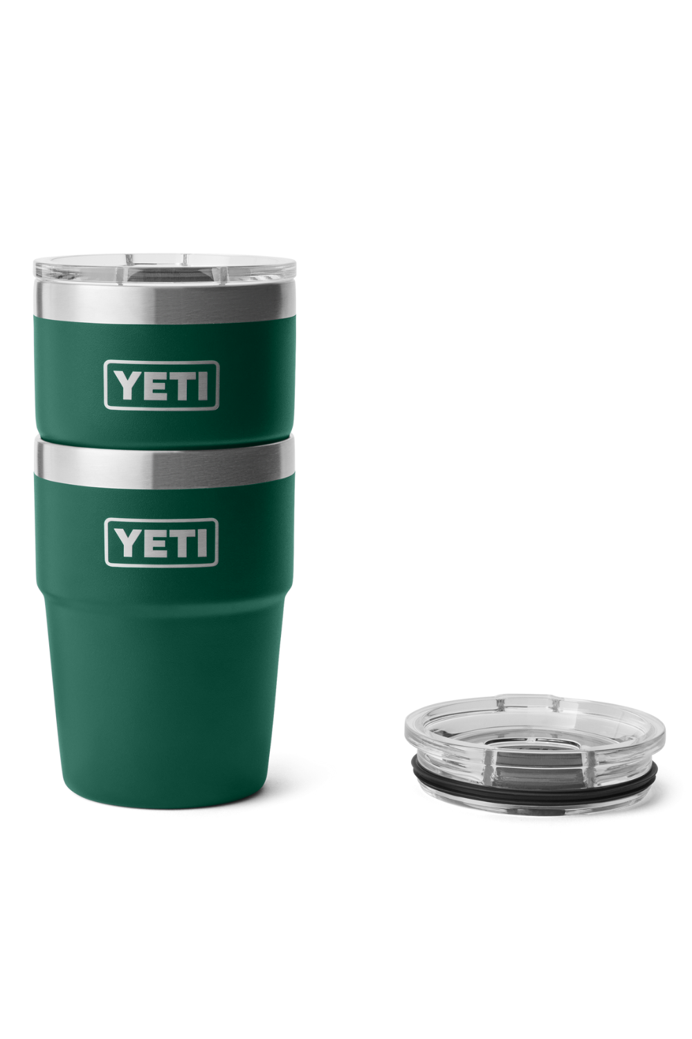 Yeti Rambler 16 Oz Stackable Cup Black Forest Green