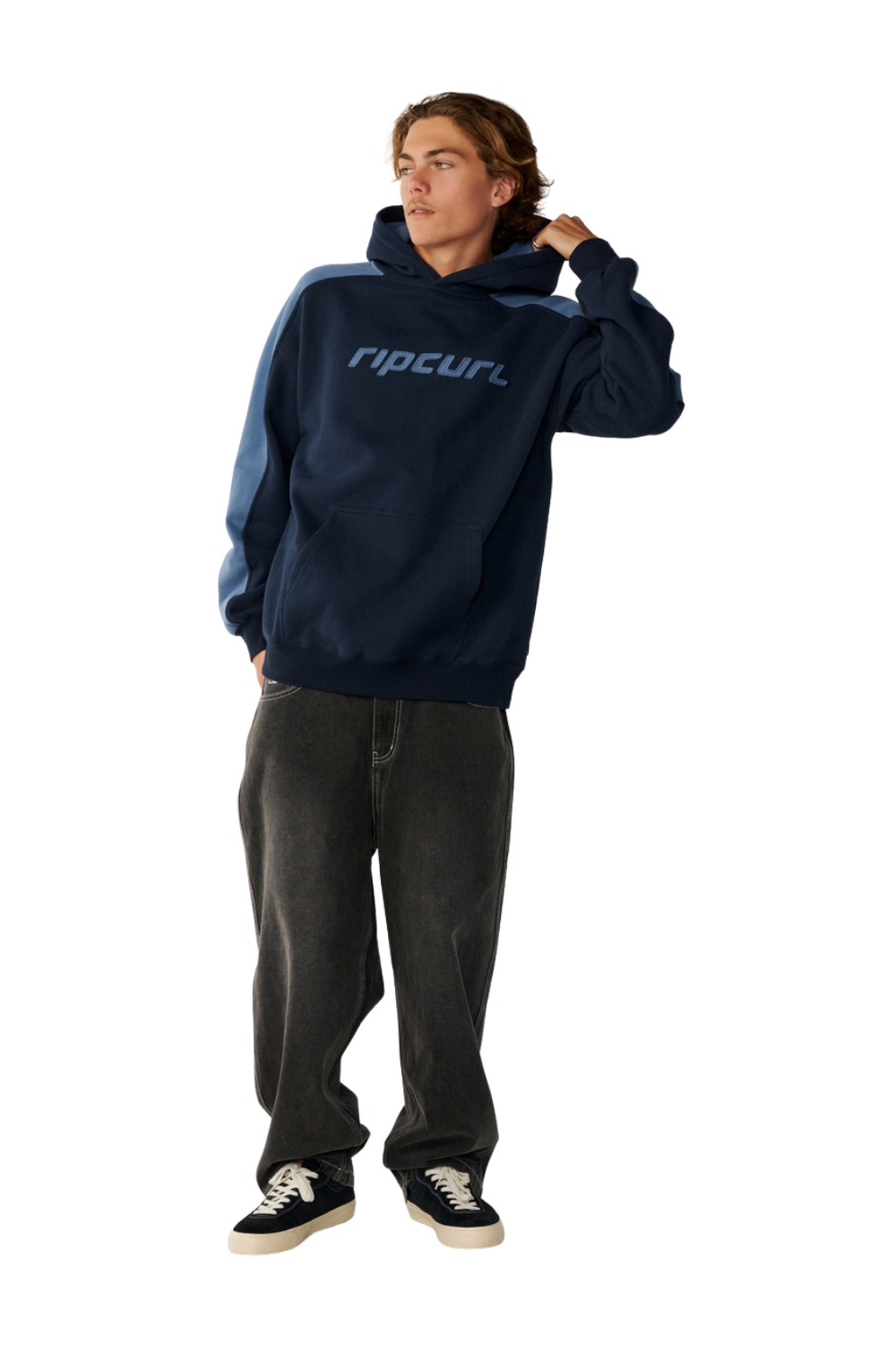 Rip Curl Archive Mens Panel Hoodie Dark Navy