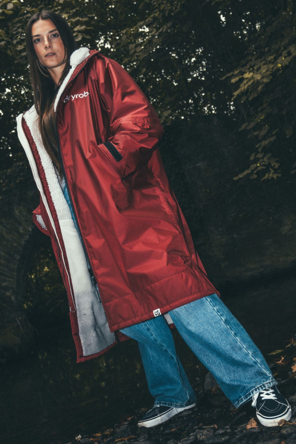 Dryrobe Advance Long Sleeve Burgundy / Grey