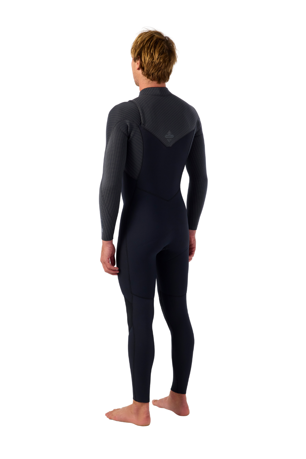 O'Neill Mens Hyperfreak 4/3+ Chest Zip Wetsuit Black Tempered Steel