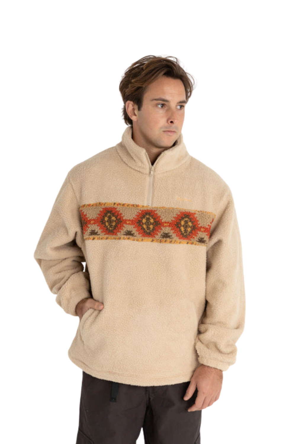 Rhythm Dusty Quarter Zip Fleece Natural