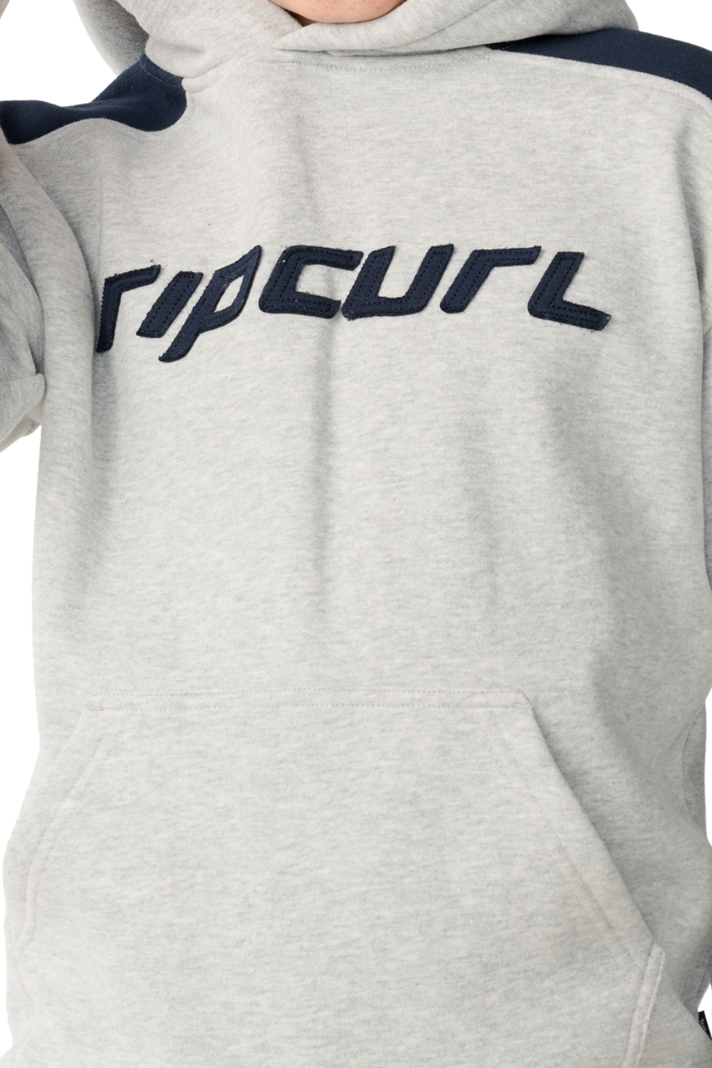 Rip Curl Archive Boys Panel Hoodie Grey Marle