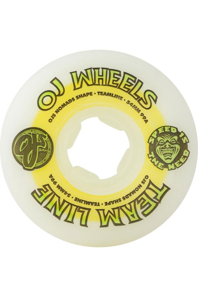 OJ Wheels Team Line Hardline 99A White 54 mm