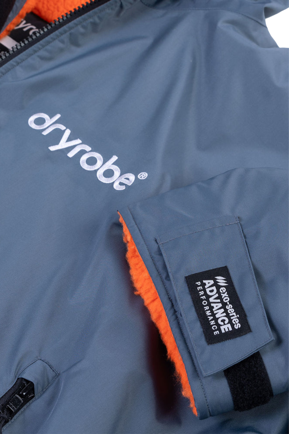 Dryrobe Kids Advance Long Sleeve Dark Grey / Orange