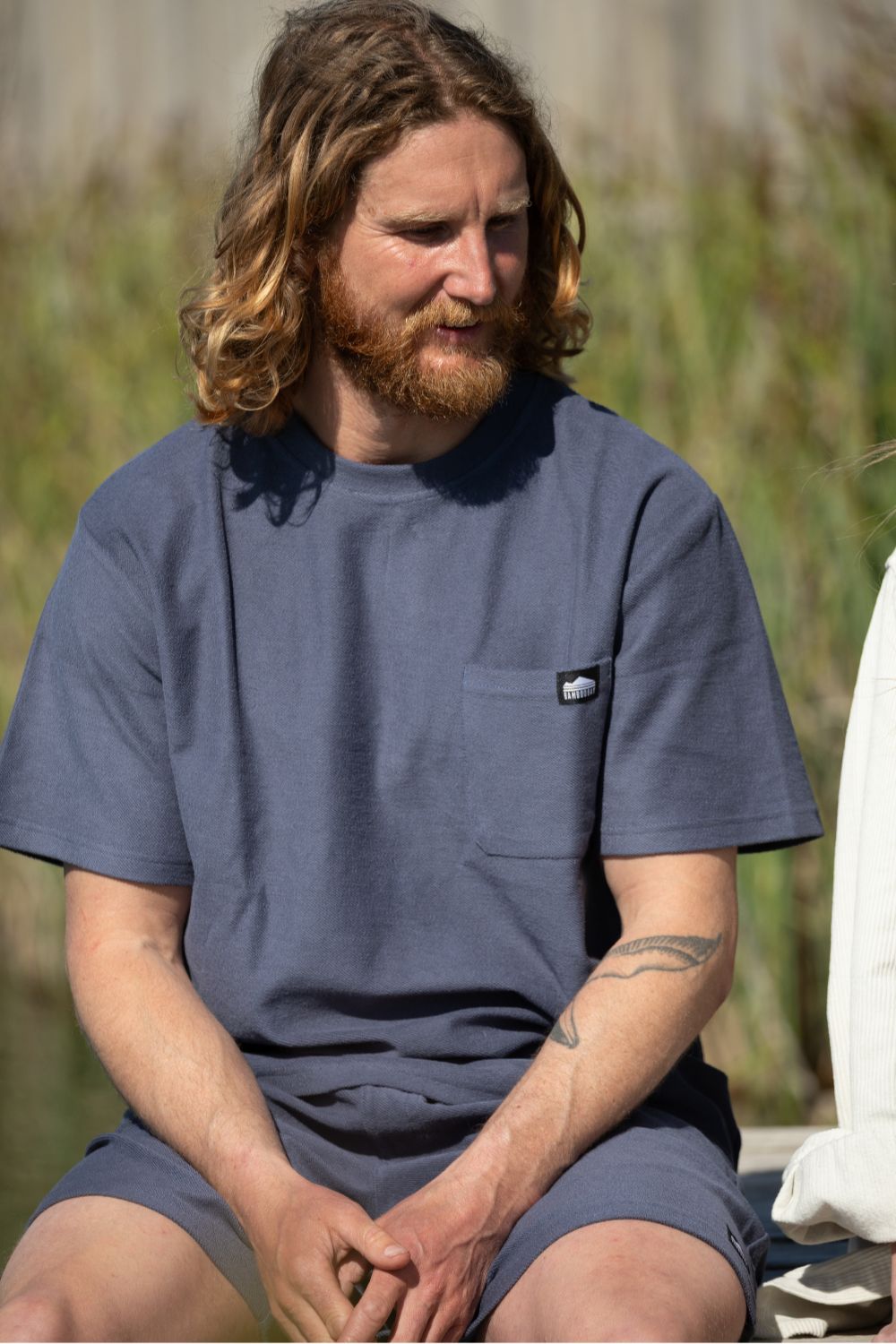 BamBooBay Lazy Terry Mens T-Shirt Navy