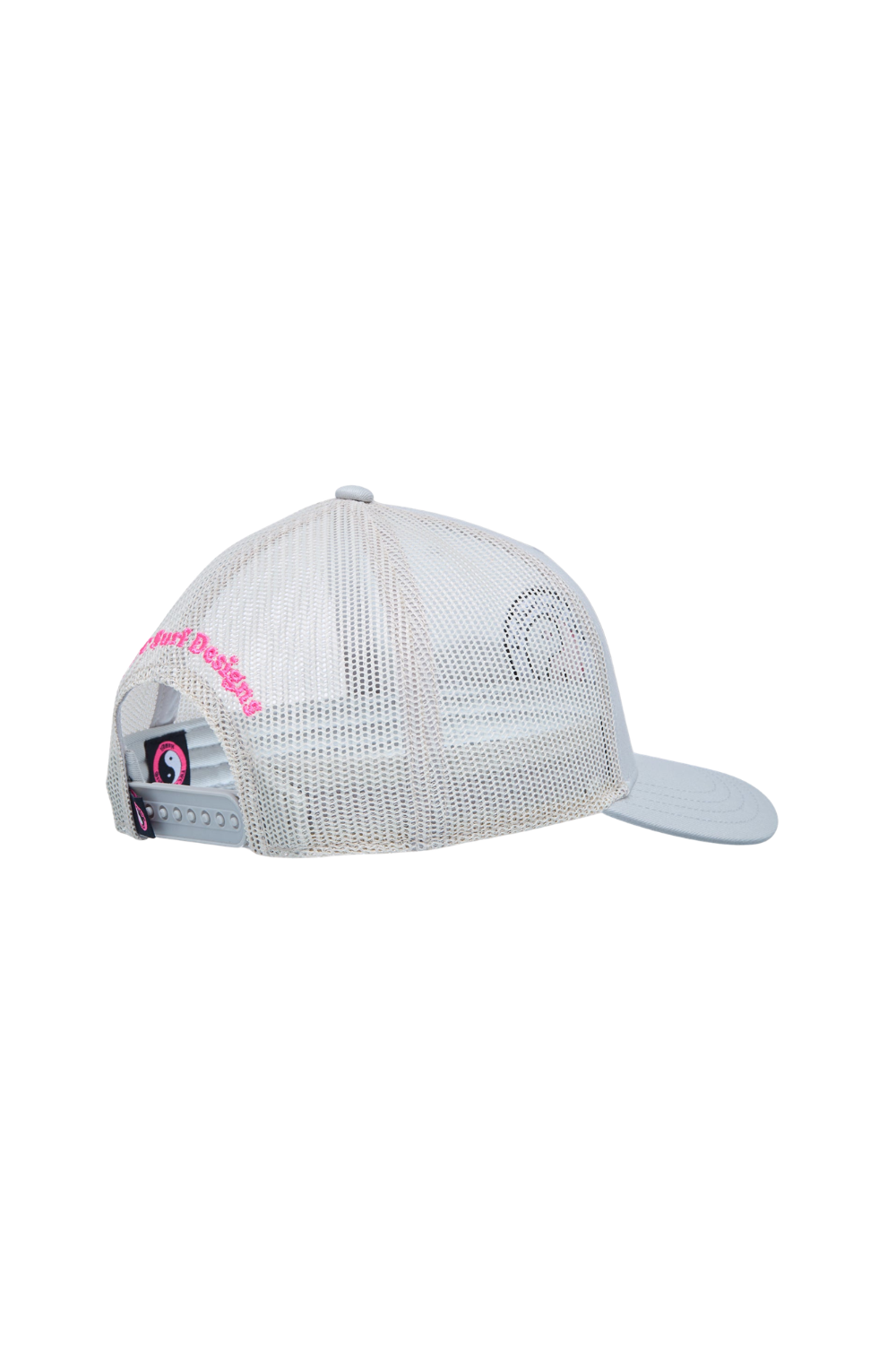 T&C Surf Designs YY Plain Trucker Cap Grey\Pink Logo