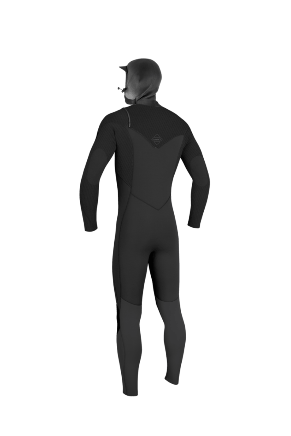 O'Neill Youth Hyperfreak 5/4+ Chest Zip Wetsuit With Hood Black