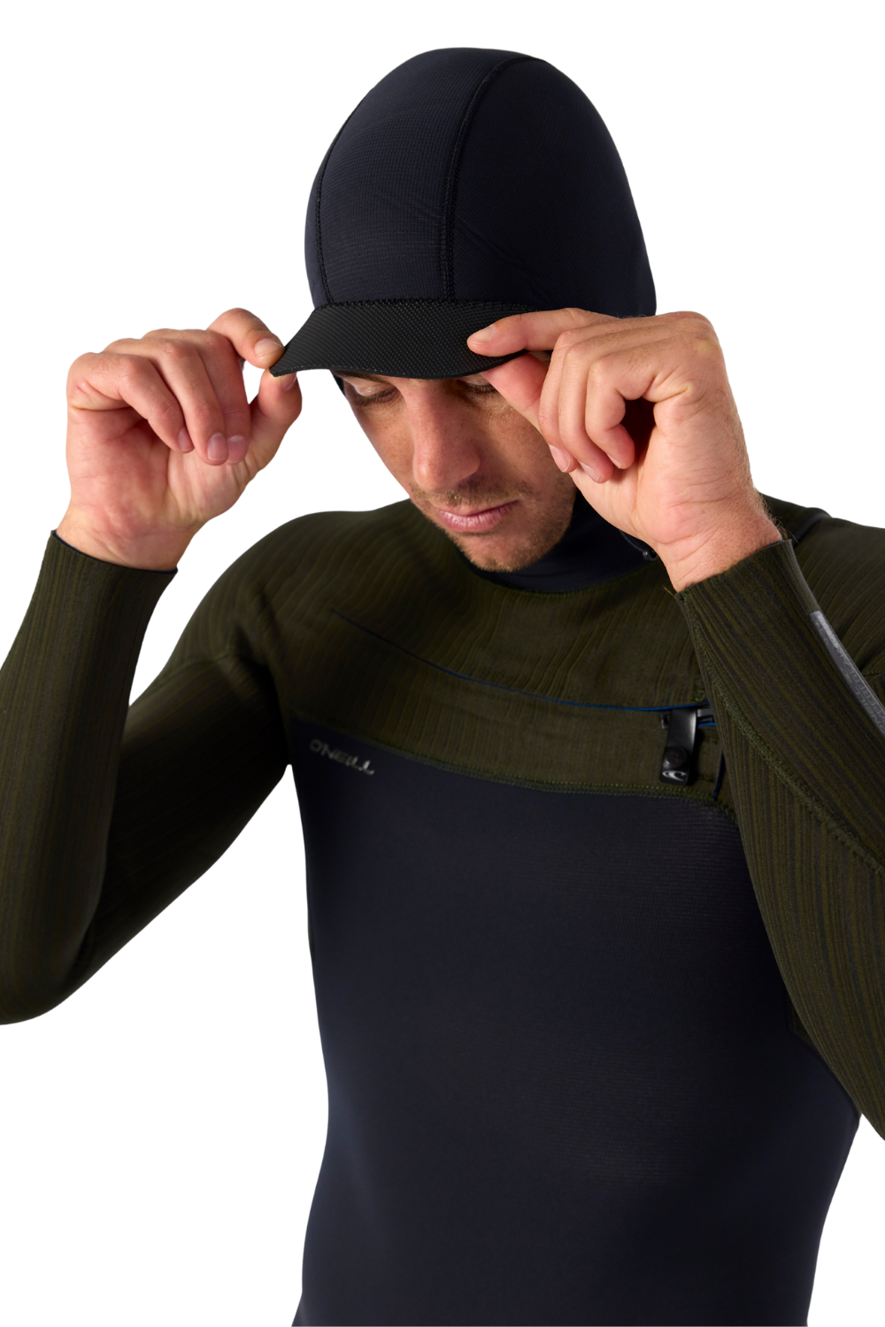 O'Neill Mens Hyperfreak 5/4+ Chest Zip Wetsuit With Hood Black Ranger